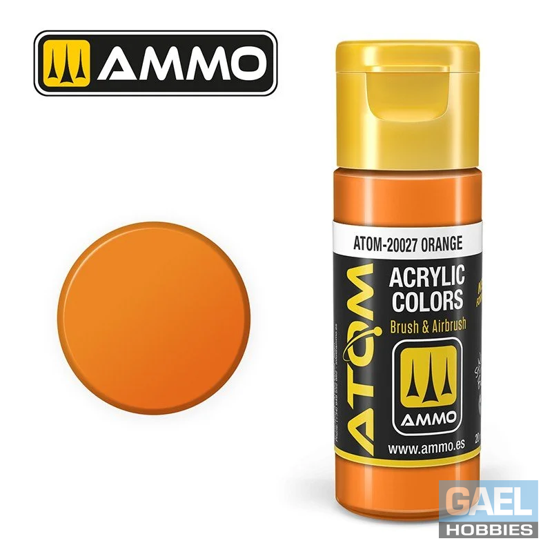 AMMO ATOM ACRYLIC COLOR 20mL Orange (FS32246) #ATOM-20027