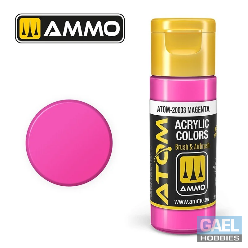 AMMO ATOM ACRYLIC COLOR 20mL Magenta  #ATOM-20033