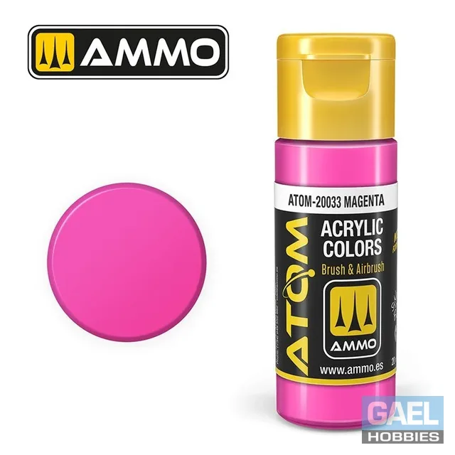 AMMO ATOM ACRYLIC COLOR 20mL Magenta  #ATOM-20033