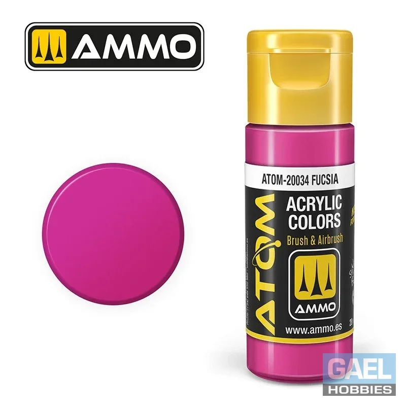 AMMO ATOM ACRYLIC COLOR 20mL Fucsia #ATOM-20034