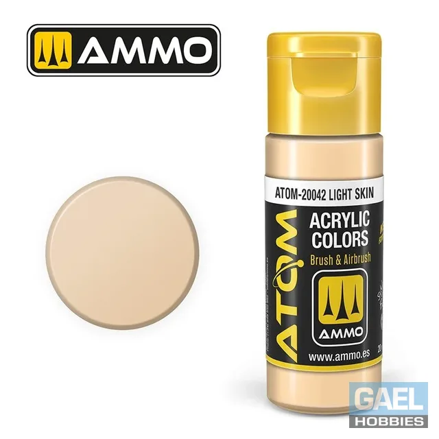 AMMO ATOM ACRYLIC COLOR 20mL Light Skin (FS23564) #ATOM-20042