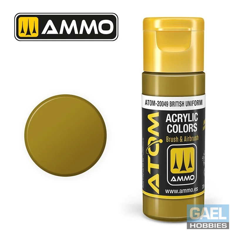 AMMO ATOM ACRYLIC COLOR 20mL British Uniform #ATOM-20049