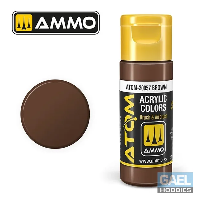 AMMO ATOM ACRYLIC COLOR 20mL Brown (FS30140) #ATOM-20057