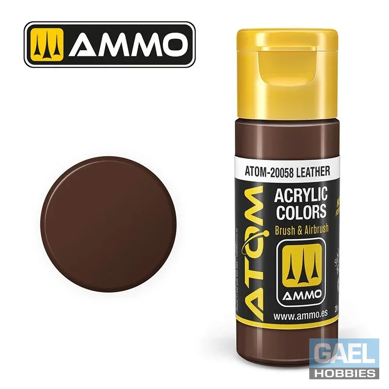 AMMO ATOM ACRYLIC COLOR 20mL Leather #ATOM-20058