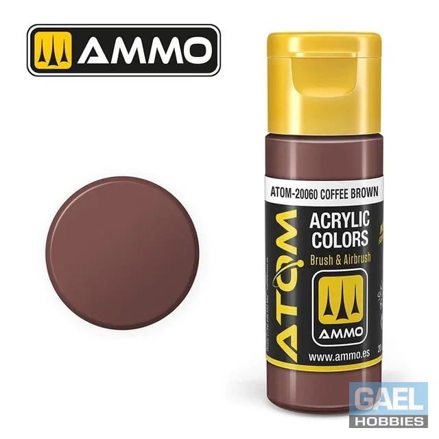 AMMO ATOM ACRYLIC COLOR 20mL Coffee Brown #ATOM-20060