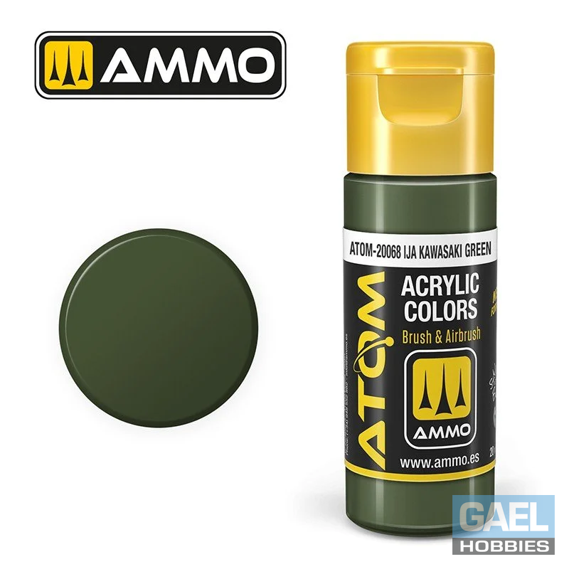 AMMO ATOM ACRYLIC COLOR 20mL IJA Kawasaki Green #ATOM-20068
