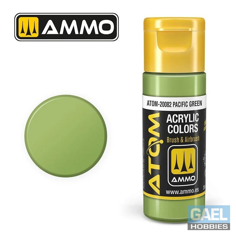 AMMO ATOM ACRYLIC COLOR 20mL Pacific Green (FS34138) #ATOM-20082