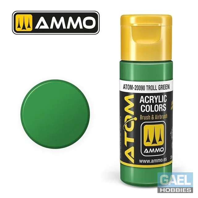 AMMO ATOM ACRYLIC COLOR 20mL Troll Green #ATOM-20090