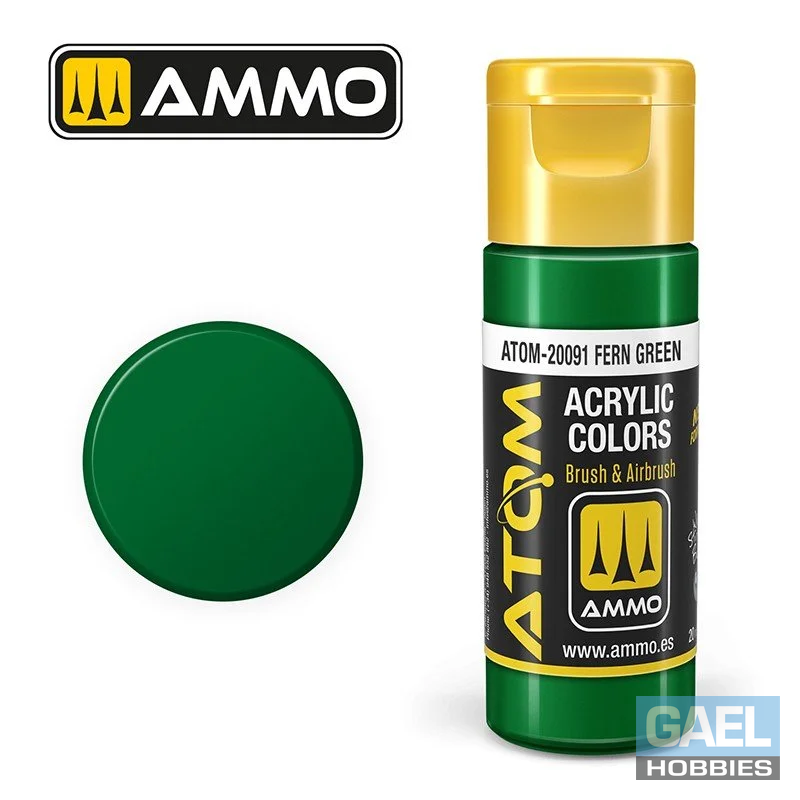 AMMO ATOM ACRYLIC COLOR 20mL Fern Green (FS34115) #ATOM-20091