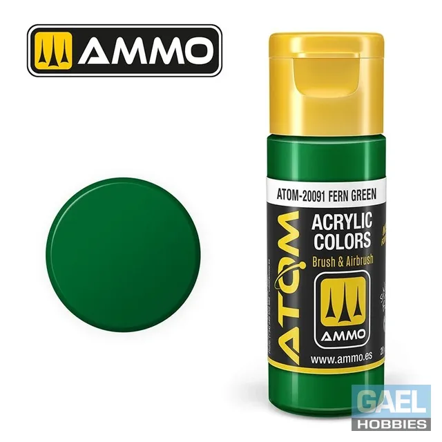 AMMO ATOM ACRYLIC COLOR 20mL Fern Green (FS34115) #ATOM-20091