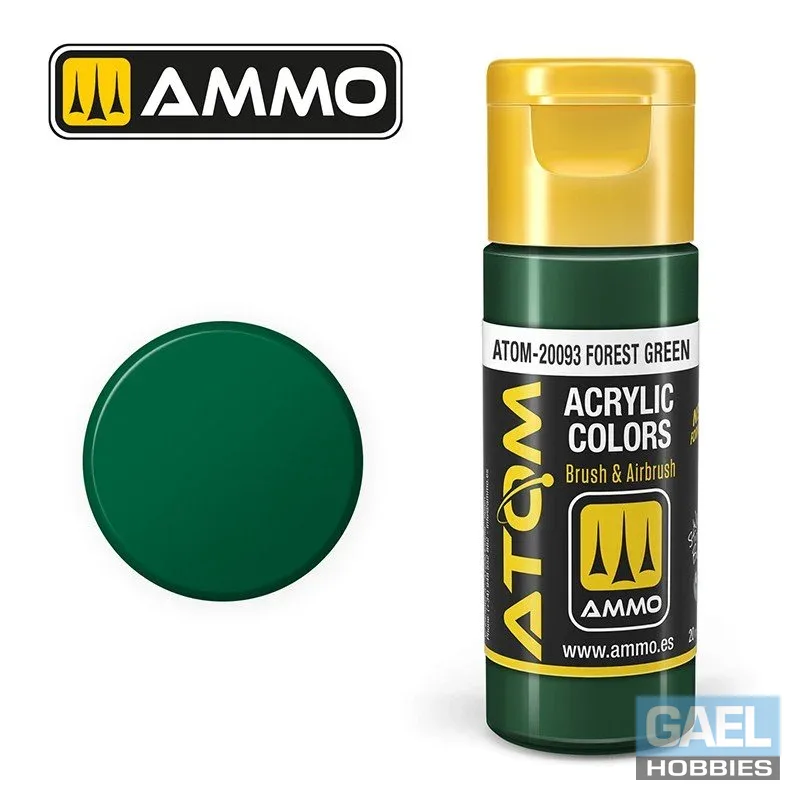 AMMO ATOM ACRYLIC COLOR 20mL Forest Green #ATOM-20093
