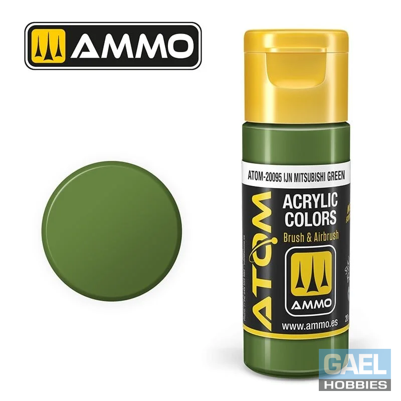 AMMO ATOM ACRYLIC COLOR 20mL IJN Mitsubishi Green #ATOM-20095