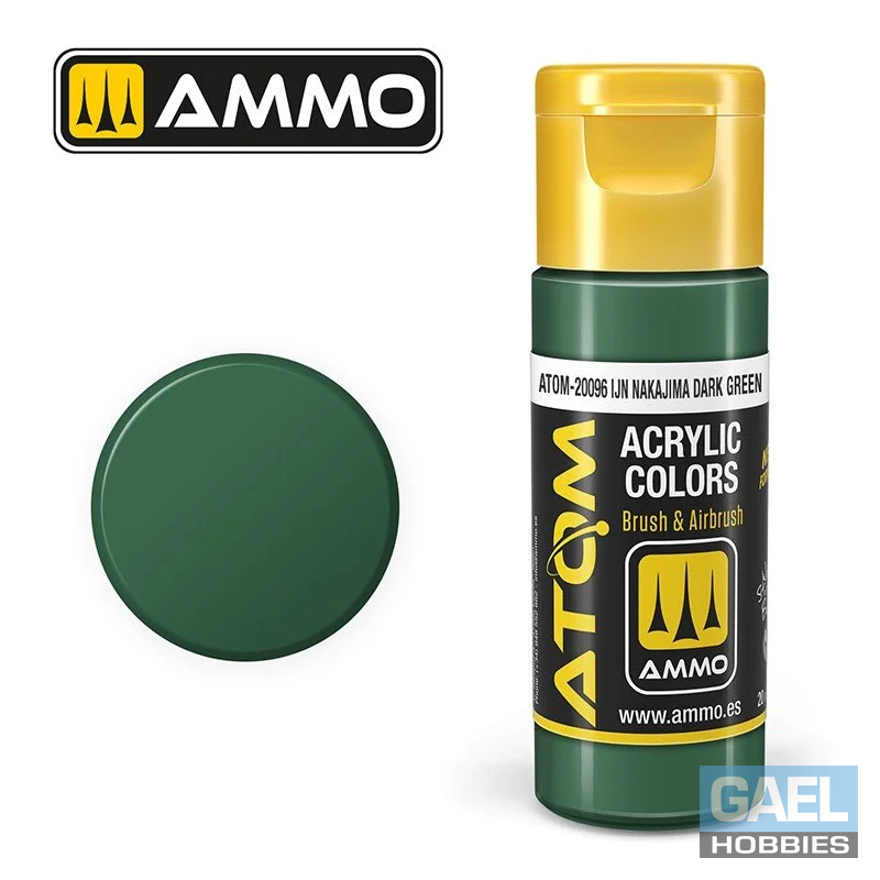 AMMO ATOM ACRYLIC COLOR 20mL IJN Nakajima Dark Green #ATOM-20096