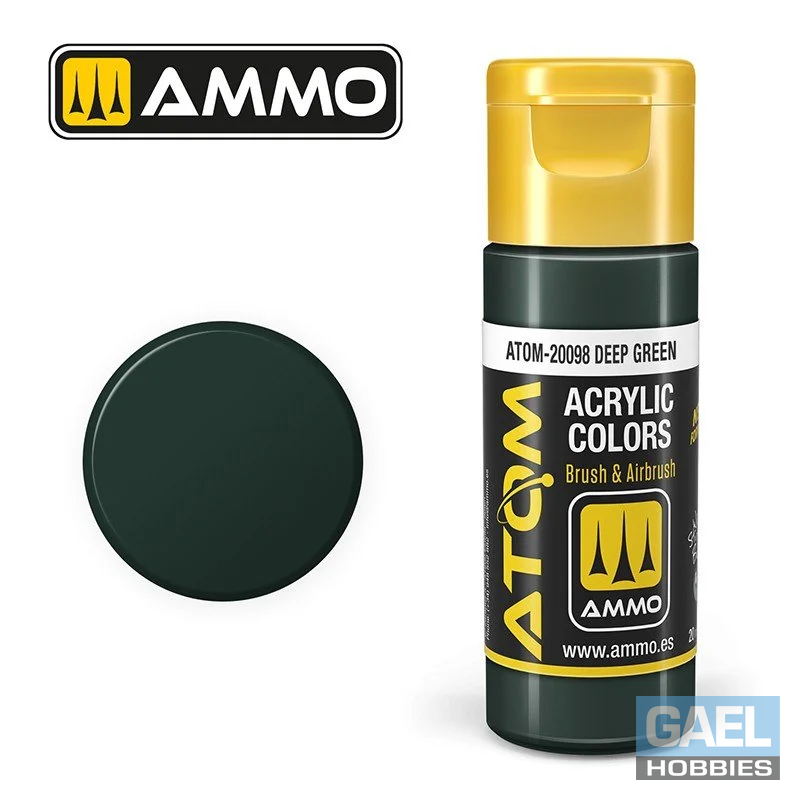 AMMO ATOM ACRYLIC COLOR 20mL Deep Green #ATOM-20098