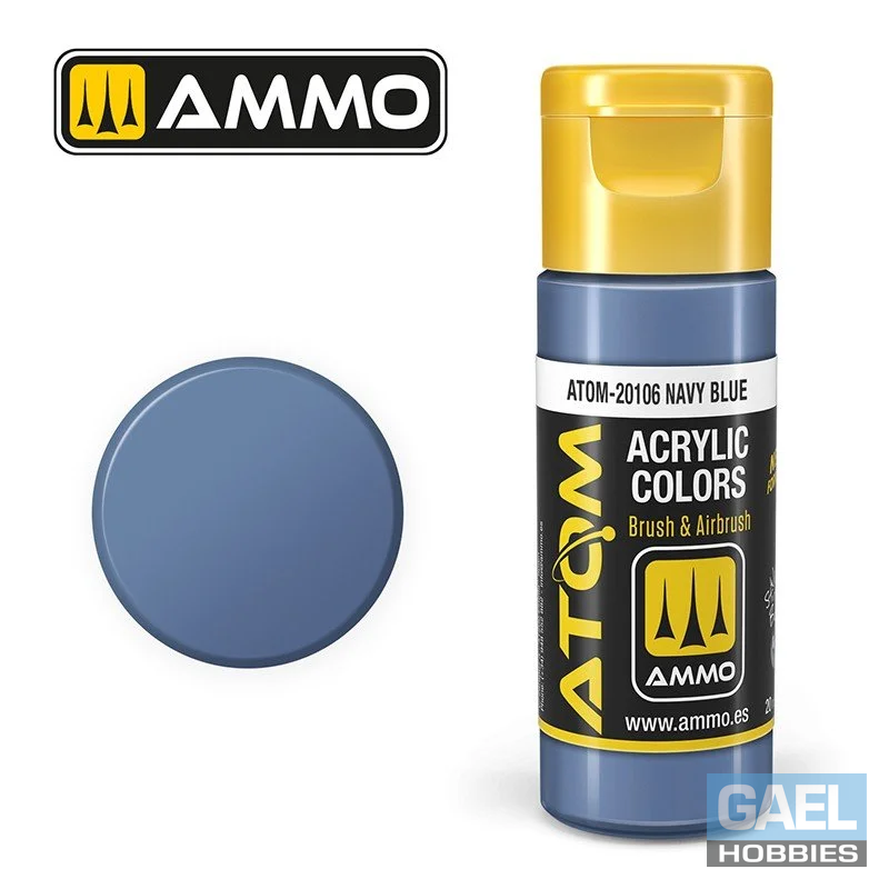 AMMO ATOM ACRYLIC COLOR 20mL Navy Blue (FS35231) #ATOM-20106