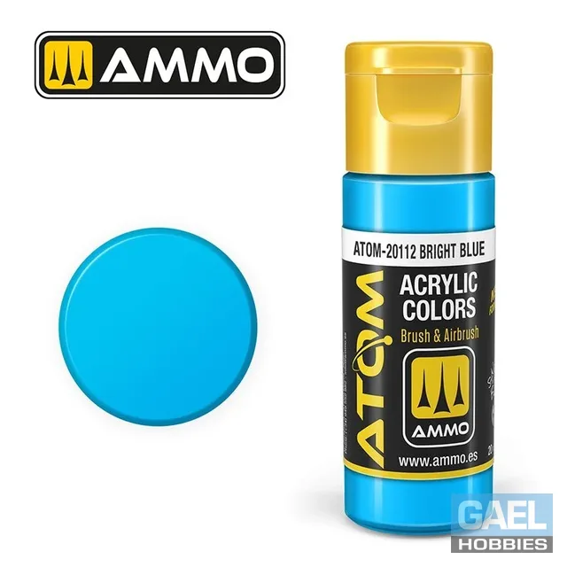 AMMO ATOM ACRYLIC COLOR 20mL Bright Blue (FS35260) #ATOM-20112