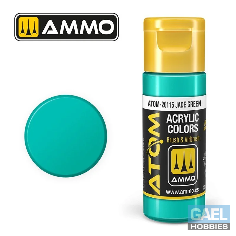 AMMO ATOM ACRYLIC COLOR 20mL Jade Green #ATOM-20115