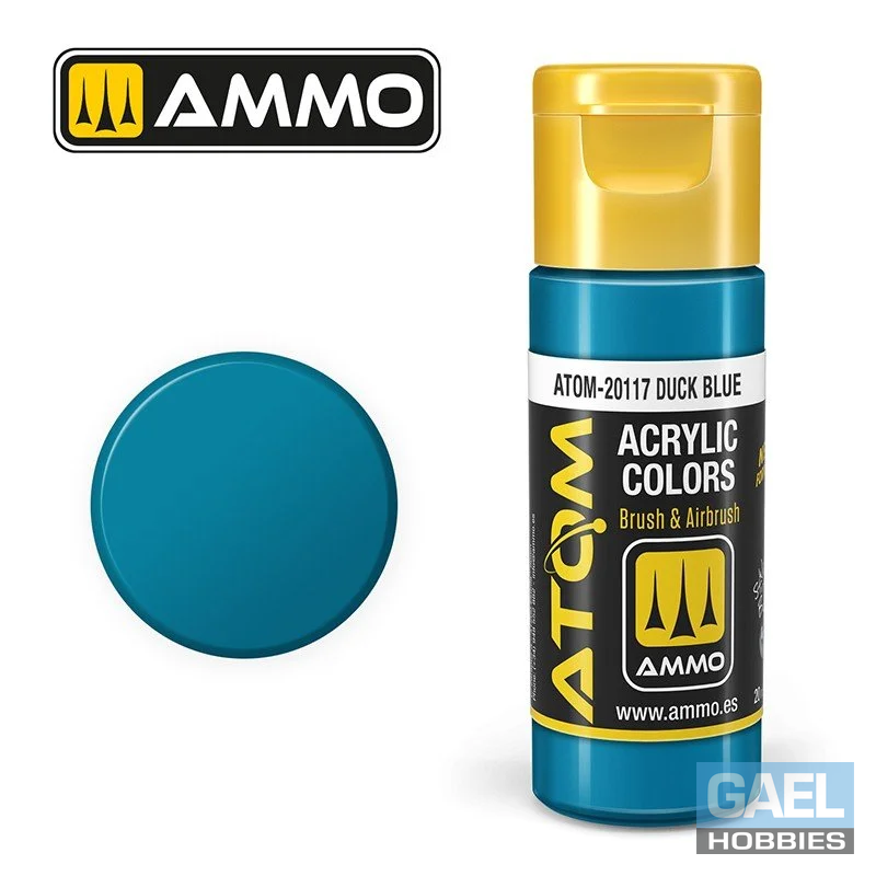 AMMO ATOM ACRYLIC COLOR 20mL Duck Blue #ATOM-20117