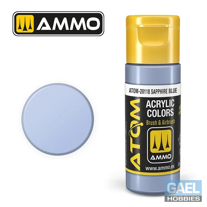 AMMO ATOM ACRYLIC COLOR 20mL Sapphire Blue #ATOM-20118