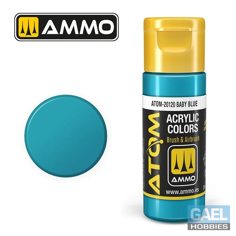 AMMO ATOM ACRYLIC COLOR 20mL Baby Blue #ATOM-20120