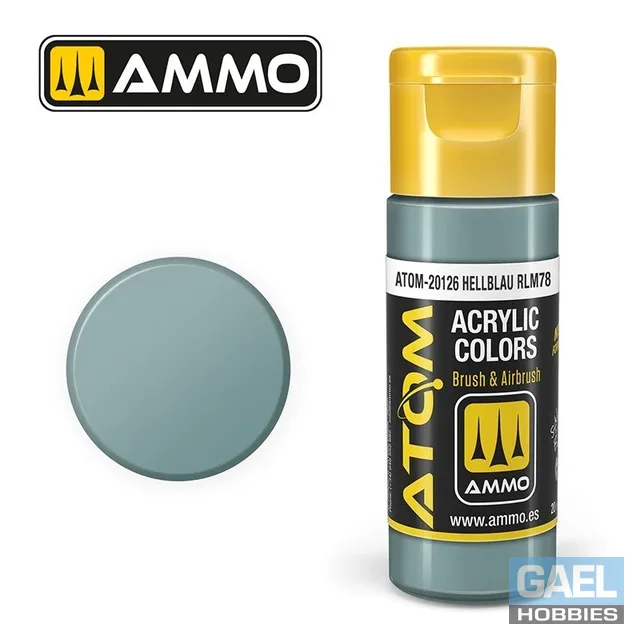 AMMO ATOM ACRYLIC COLOR 20mL Hellblau (FS35414) #ATOM-20126