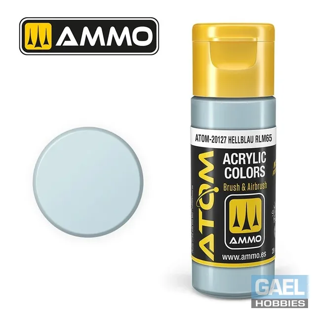 AMMO ATOM ACRYLIC COLOR 20mL Hellblau RLM65 (FS35352) #ATOM-20127