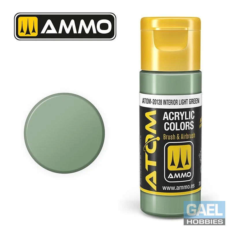 AMMO ATOM ACRYLIC COLOR 20mL Interior Light Green (FS34226) #ATOM-20128