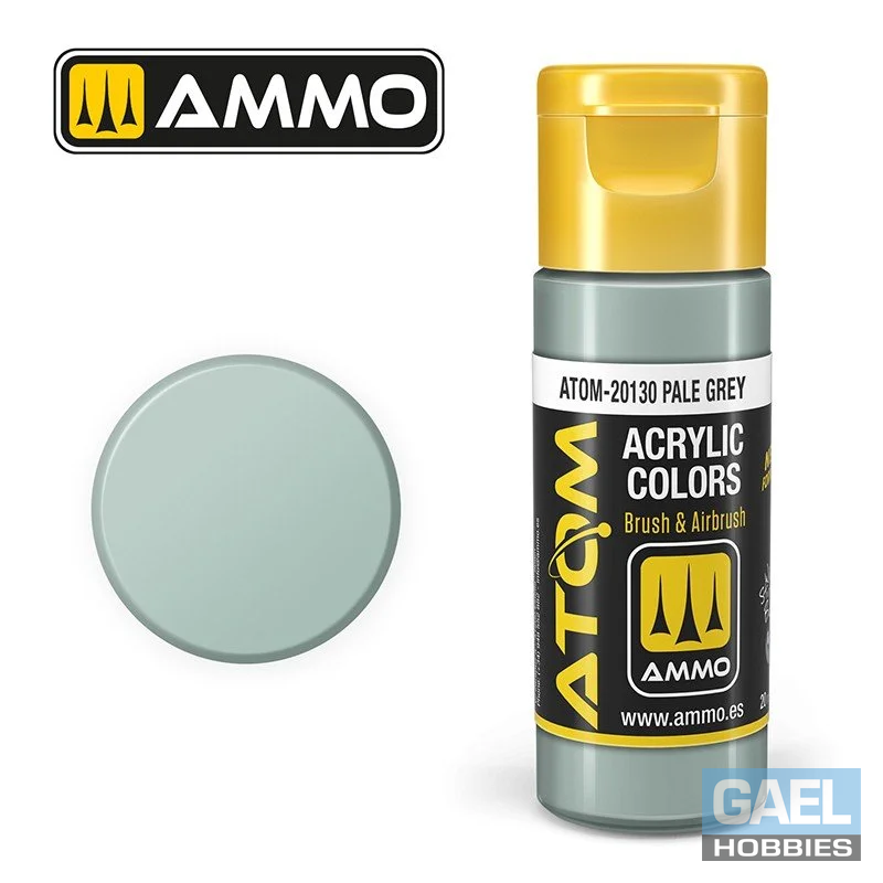 AMMO ATOM ACRYLIC COLOR 20mL Pale Grey (FS36480) #ATOM-20130