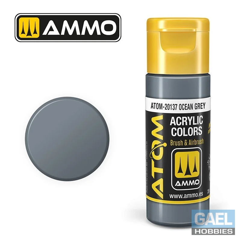 AMMO ATOM ACRYLIC COLOR 20mL Ocean Grey (FS36270) #ATOM-20137