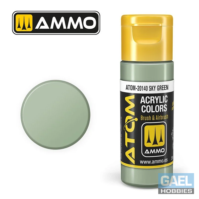AMMO ATOM ACRYLIC COLOR 20mL Sky Green (FS24504) #ATOM-20140