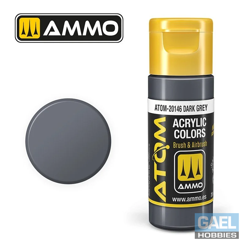 AMMO ATOM ACRYLIC COLOR 20mL Dark Grey (FS36152) #ATOM-20146