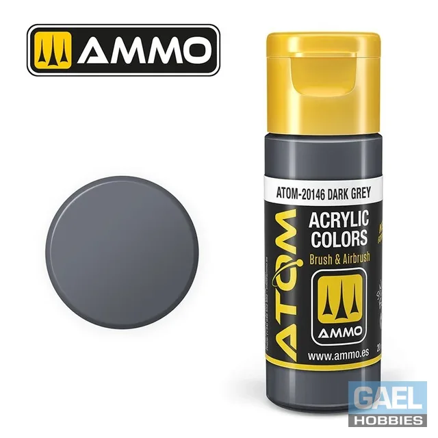 AMMO ATOM ACRYLIC COLOR 20mL Dark Grey (FS36152) #ATOM-20146
