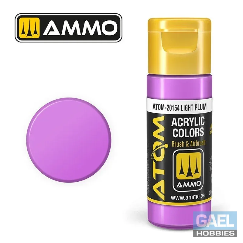 AMMO ATOM ACRYLIC COLOR 20mL Light Plum #ATOM-20154