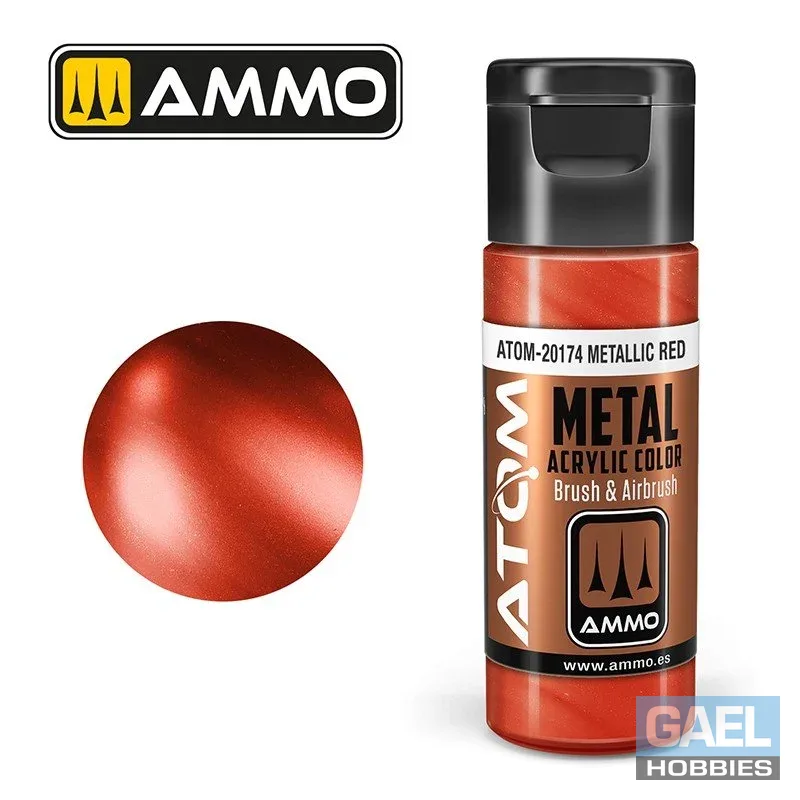 AMMO ATOM ACRYLIC COLOR 20mL METALLIC Red #ATOM-20174