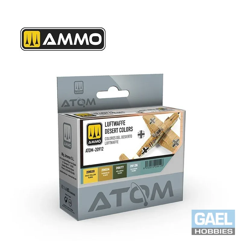 Ammo ATOM Luftwaffe Desert Acrylic Paint Set (4 Colors) #20912