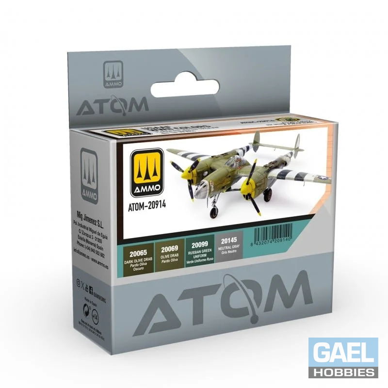 Ammo ATOM WWII USAAF Acrylic Pain Set (4 Colors) #20914