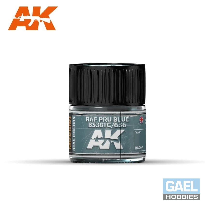 AK REAL COLORS: PRU Blue RC297 BS381C/636 Acrylic Lacquer Paint 10ml Bottle