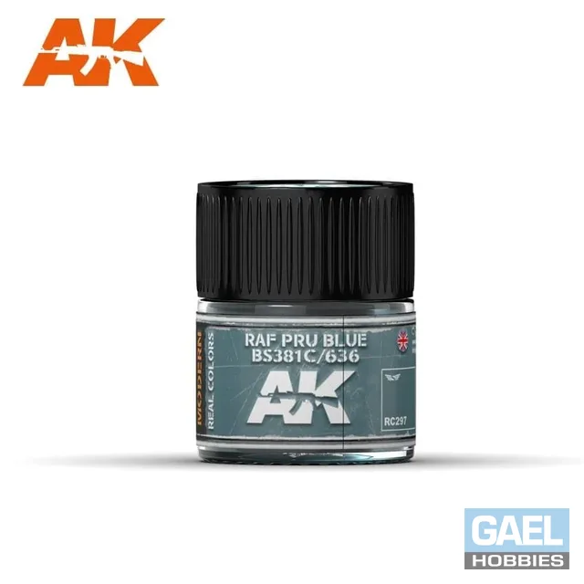 AK REAL COLORS: PRU Blue RC297 BS381C/636 Acrylic Lacquer Paint 10ml Bottle