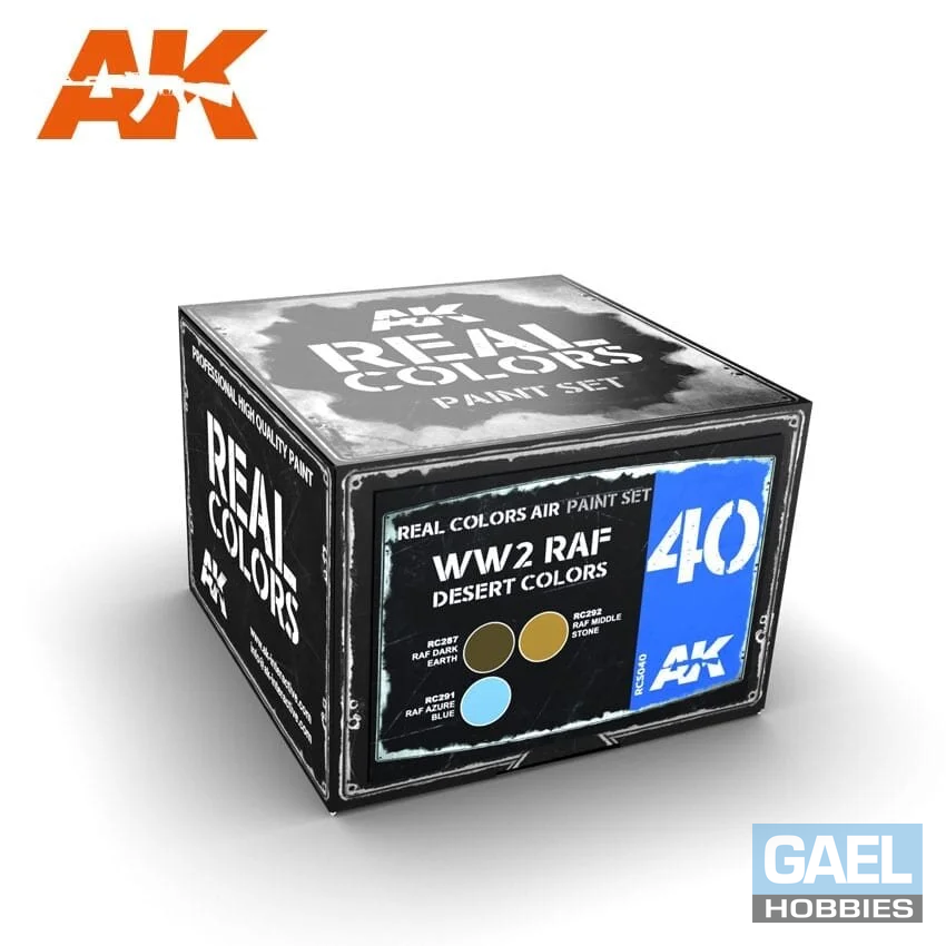AK REAL COLORS: WWII RAF Desert Acrylic Lacquer 3x10ml