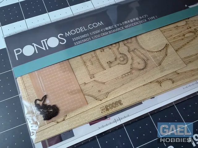 1/350 Pontos Model DKM Bismarck Wooden Deck Type 1 (Tamiya kit) #35003WD1
