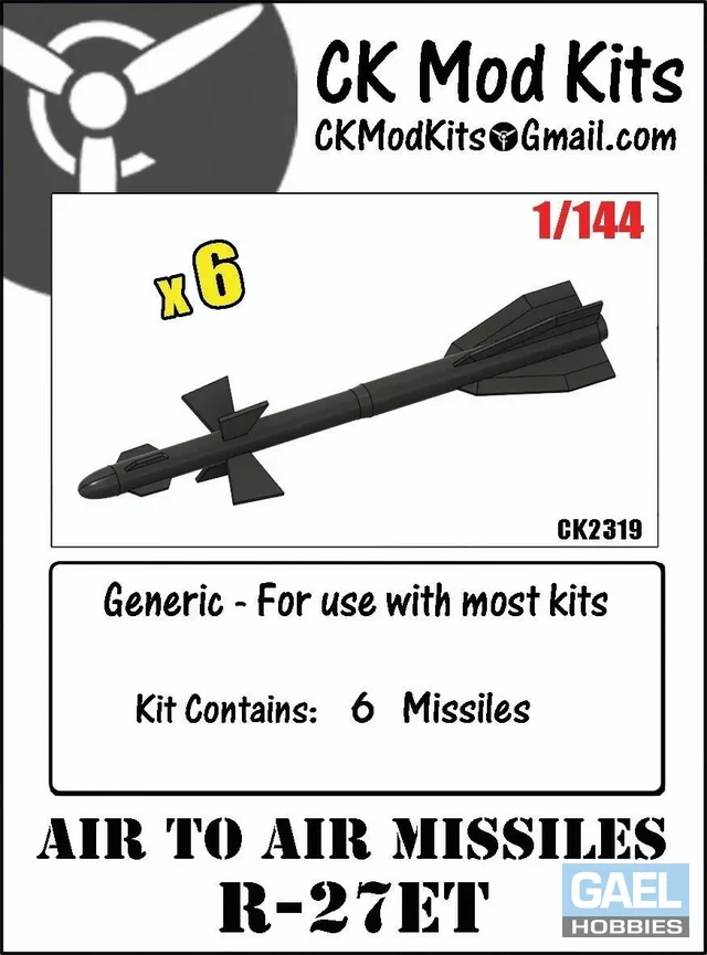 1/144 CK Mod Kits Air to Air Missiles R-27ET (Alamo-D) #CK2319