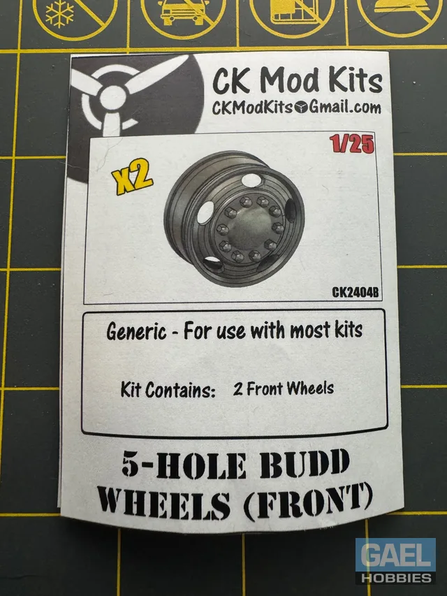 1/25 CK Mod Kits Budd Wheels 5 Hole-Front #CK2404B