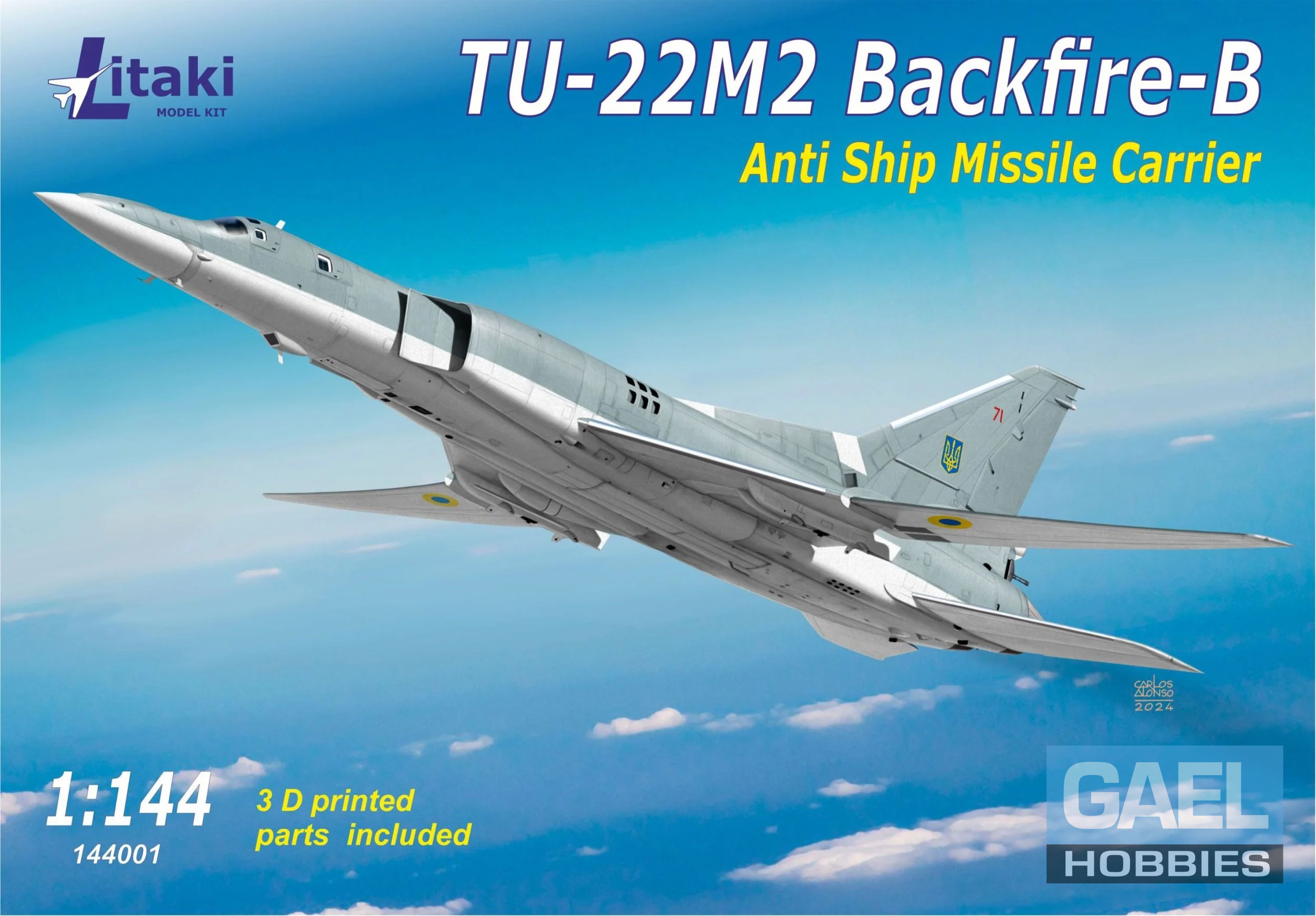 1/144 Litaki TU-22M2 Backfire-B Anti-Ship Missie Carrier #144001