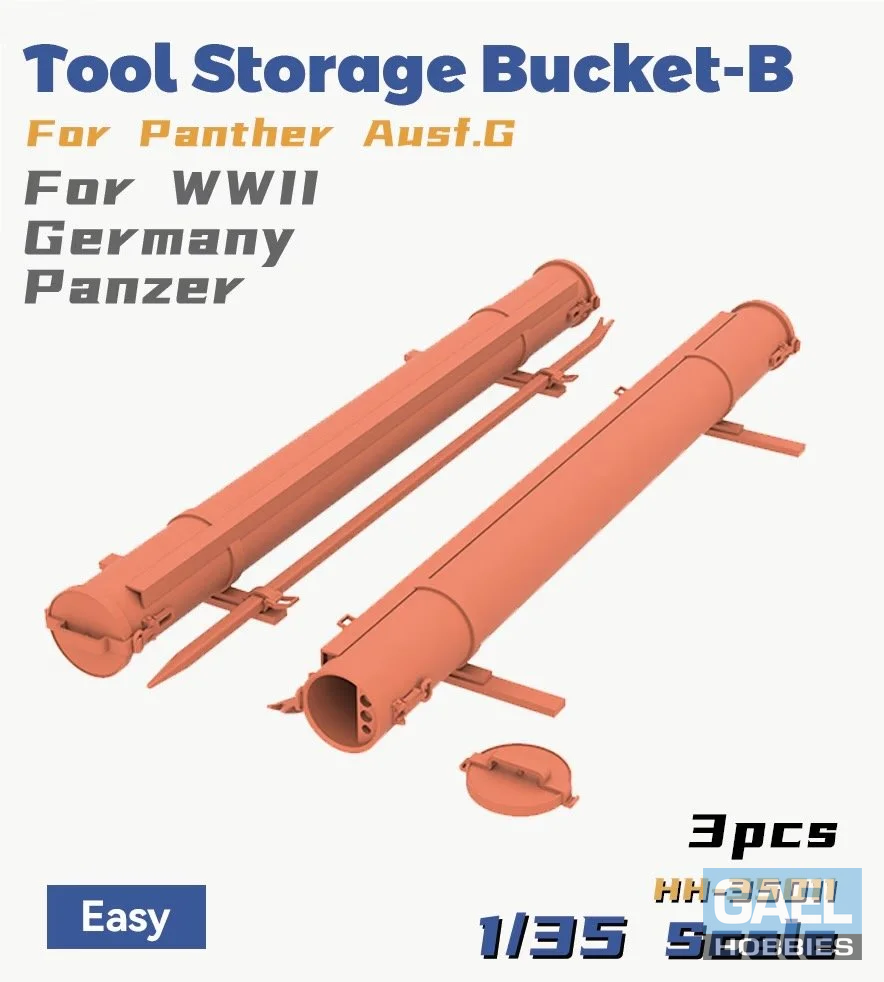 1/35 Heavy Hobby Tool Storage Bucket-B for Panther Ausf.G for WWII German Panzer #HH-35011