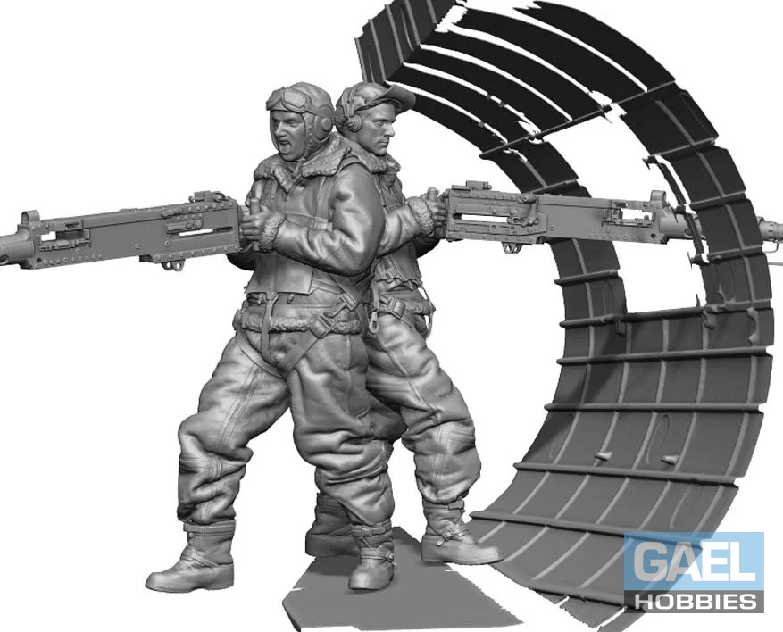 1/72 Legend Production WW2 US Bomber Waist Gunner (2 Heads) #LA7210