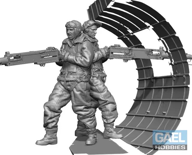 1/72 Legend Production WW2 US Bomber Waist Gunner (2 Heads) #LA7210