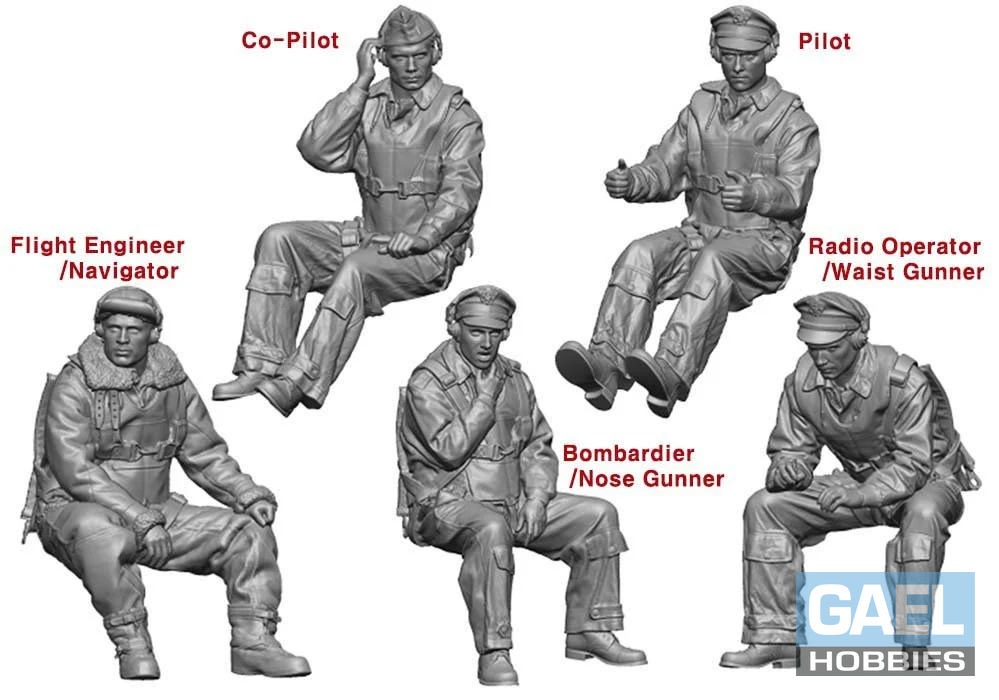 1/72 Legend Production WW2 B25 Early Crew Set #LA7214