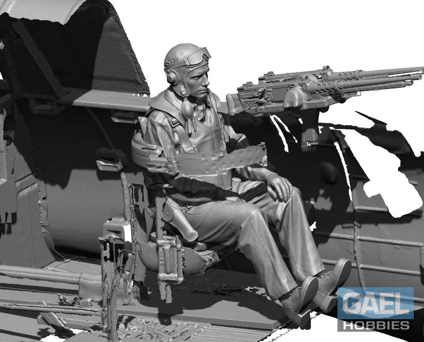 1/72 Legend Production WW2 US Navy Rear Gunner (2 Heads) #LA7220