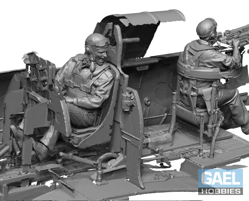1/35 Metallic Details WW2 US Navy Pilot & Rear Gunner Set 2 (Engaged) #LF0154