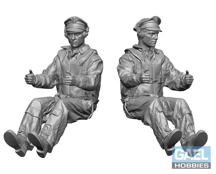 1/32 Legend Production WW2 US Bomber Pilot & Copilot Set #LF3219